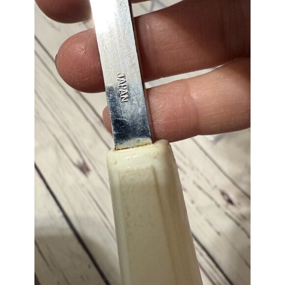 Vtg EKCO Kitchamajig Slotted Spoon MCM Handle 12” Stainless Steel - Picture 8 of 9